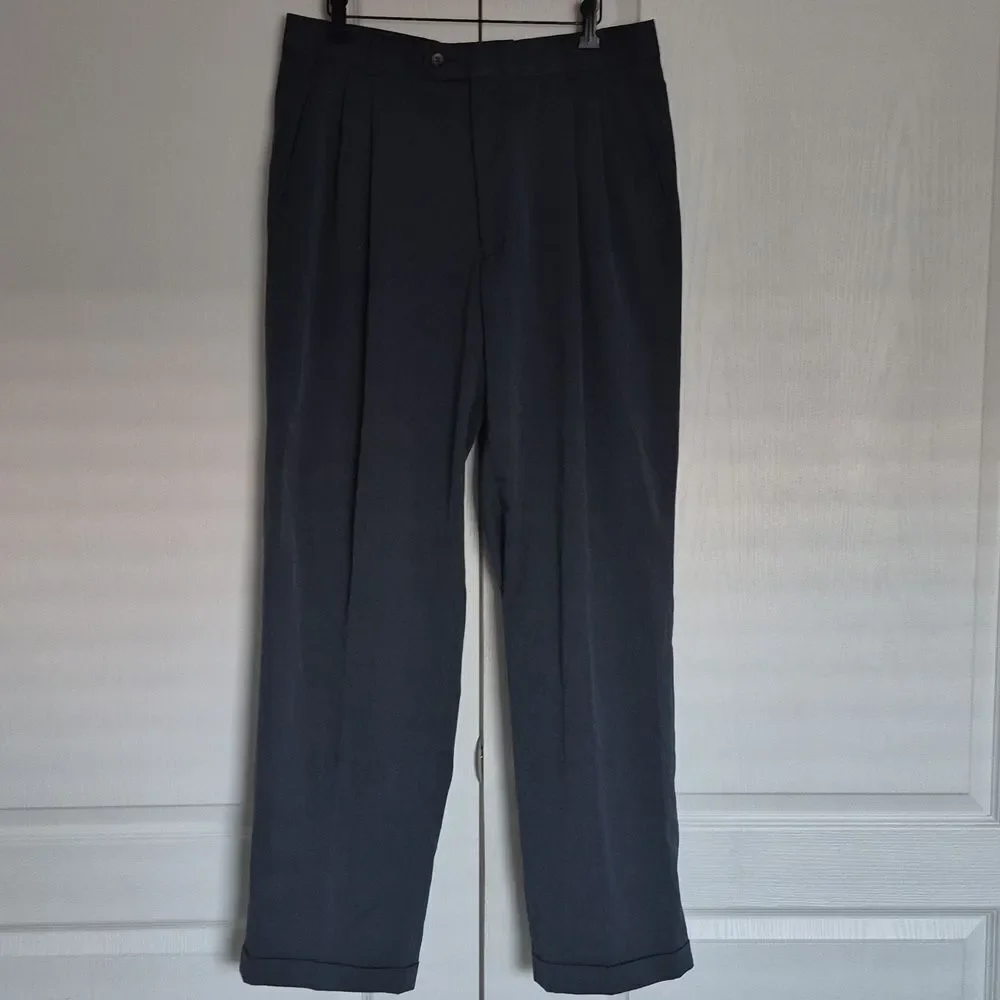 Men's Classic Navy Blue Pants - Picture 8 of 16